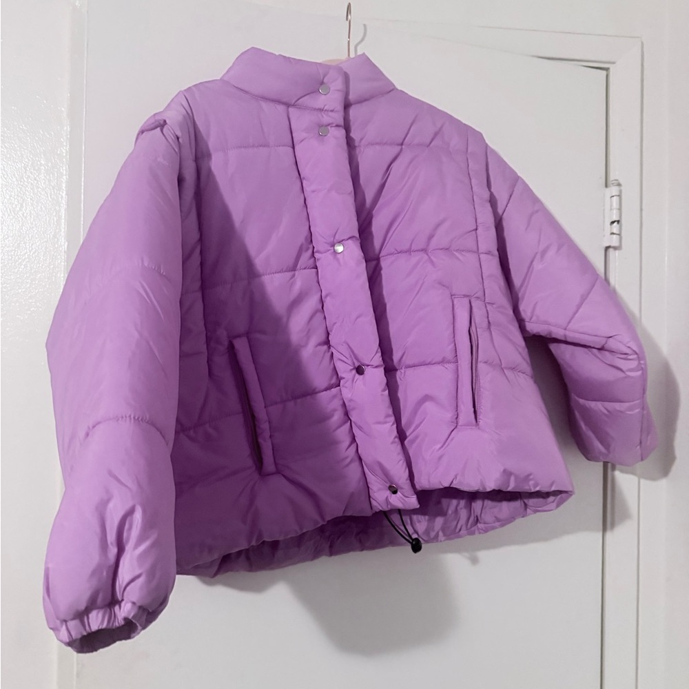 Women's Purple Puffer Jacket